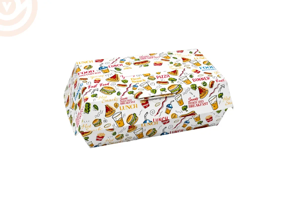 XL Renkli Burger Kutusu (195x110x70)